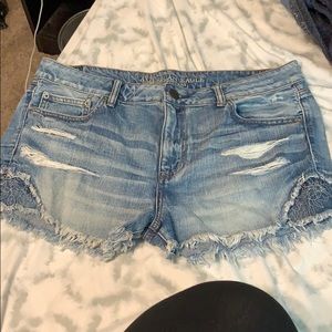 New American eagle distressed shorts